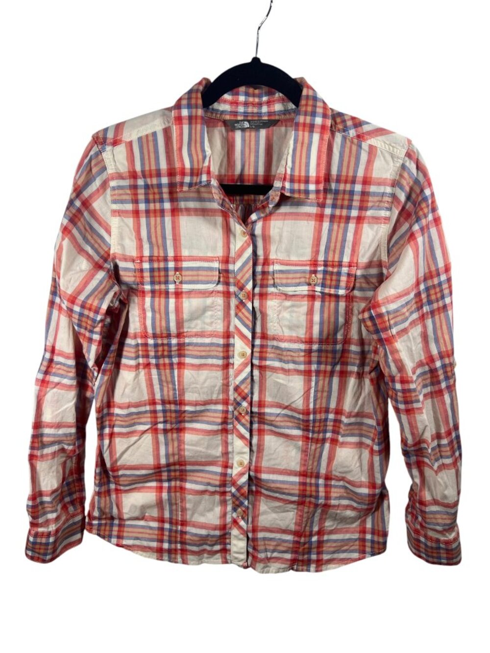 The North Face Top Womens Large Button Down Shirt Cotton Long Sleeve Outdoor